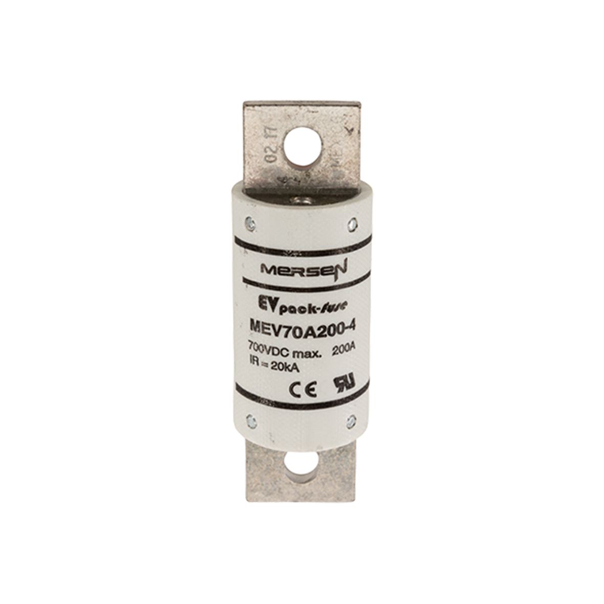 MEV70A200-4 - EVpack-fuse MEV70, 700 VDC Max., L/R ≤ 1ms,  200 A, Round Body Fuse